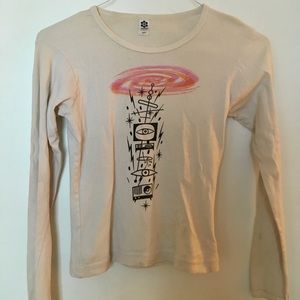 Screen printed long sleeve tee